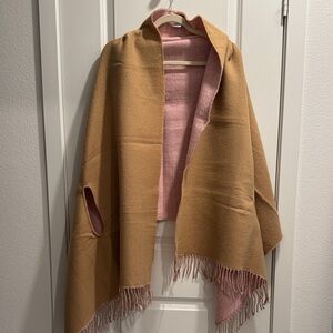 J. Crew Tan Cape with Pink Lining - Reversible